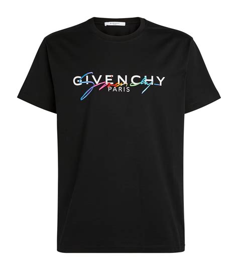 givenchy rainbow logo tee|Givenchy t shirt men price.